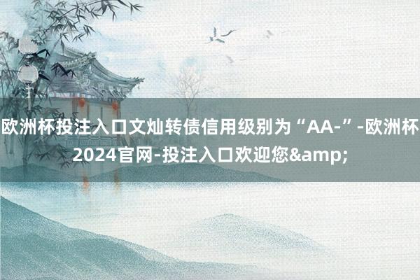 欧洲杯投注入口文灿转债信用级别为“AA-”-欧洲杯2024官网-投注入口欢迎您&