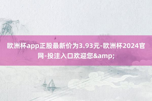 欧洲杯app正股最新价为3.93元-欧洲杯2024官网-投注入口欢迎您&