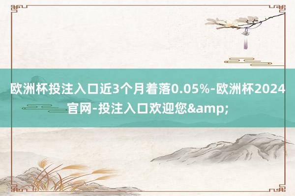 欧洲杯投注入口近3个月着落0.05%-欧洲杯2024官网-投注入口欢迎您&