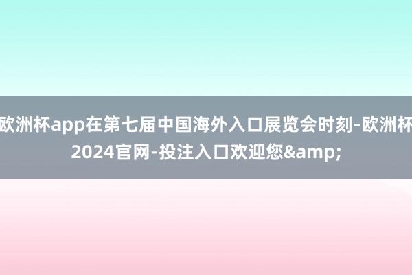 欧洲杯app在第七届中国海外入口展览会时刻-欧洲杯2024官网-投注入口欢迎您&