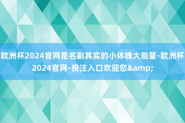 欧洲杯2024官网是名副其实的小体魄大能量-欧洲杯2024官网-投注入口欢迎您&