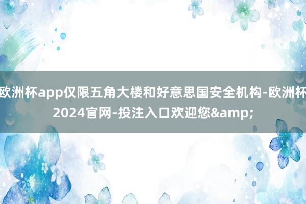 欧洲杯app仅限五角大楼和好意思国安全机构-欧洲杯2024官网-投注入口欢迎您&