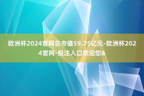 欧洲杯2024官网总市值59.75亿元-欧洲杯2024官网-投注入口欢迎您&